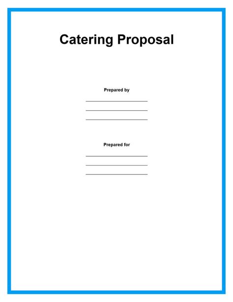 Catering Proposal Template Acceptance