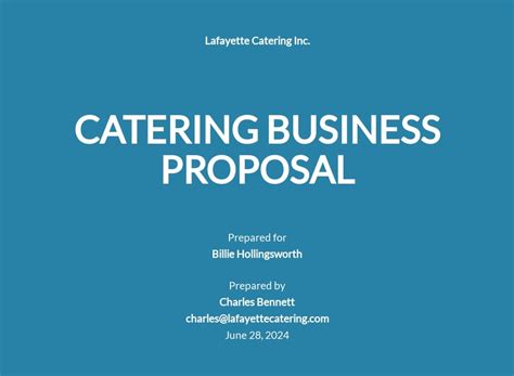 Catering Proposal Template Download