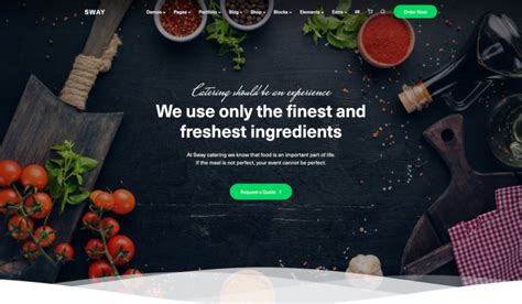 Catering Website Template for WordPress