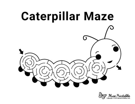 Caterpillar Maze Printable