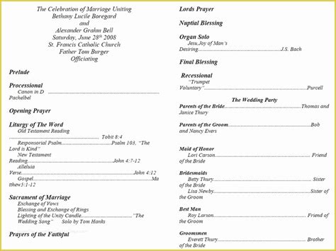 Catholic Church Program Template for Events