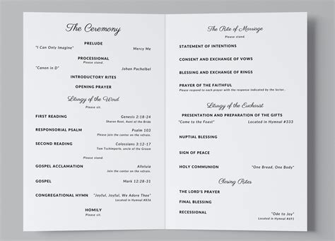 Catholic Wedding Ceremony Template