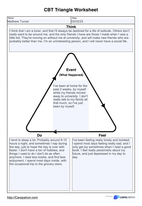 Cbt Triangle Worksheet 1