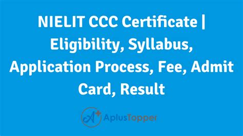 CCC Certification Fees