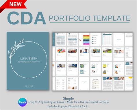 CDA Portfolio Cover Template Example 2