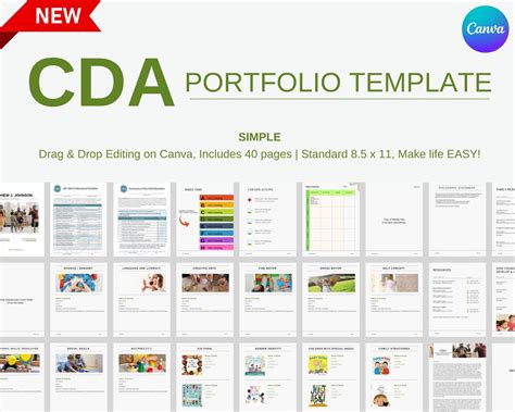 CDA Portfolio Cover Template Example 3