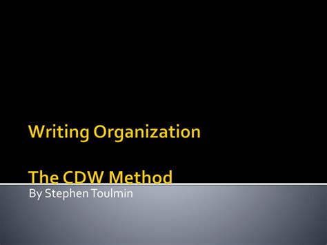 CDW Method Example