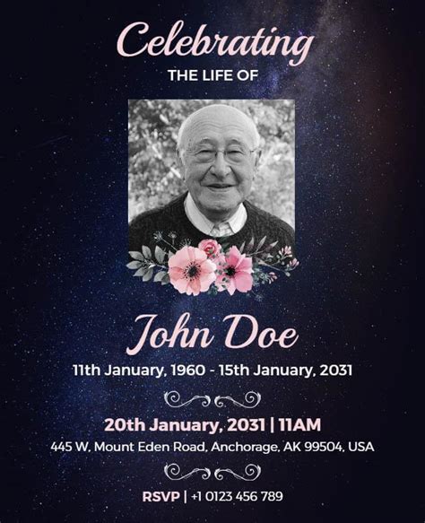 Celebration of Life Flyer Ideas