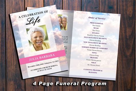 Celebration of Life Flyer Template 4