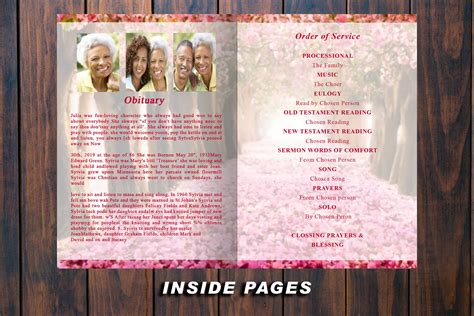 Celebration of Life Program Template 8