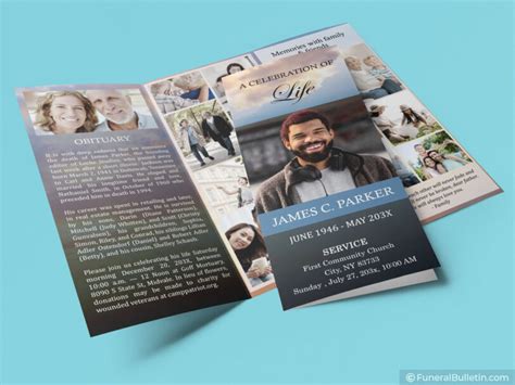 Celebration of Life Tri-Fold Funeral Program