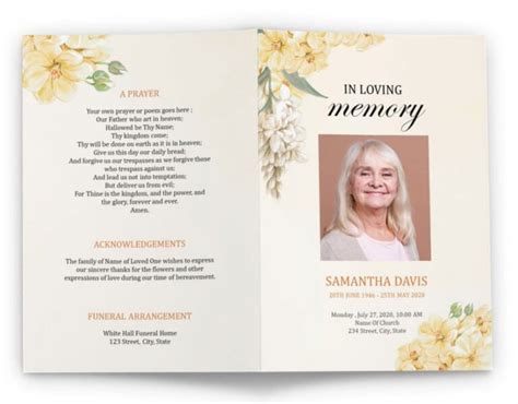 Celebratory Obituary Template