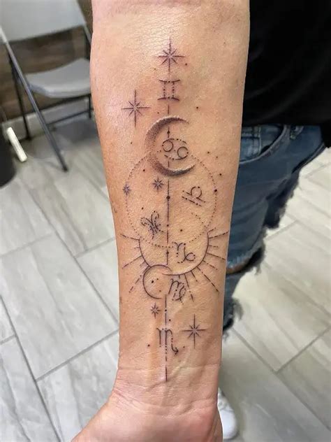 Celestial map tattoos for inspiration