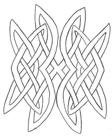 Celtic knot tattoo stencil design