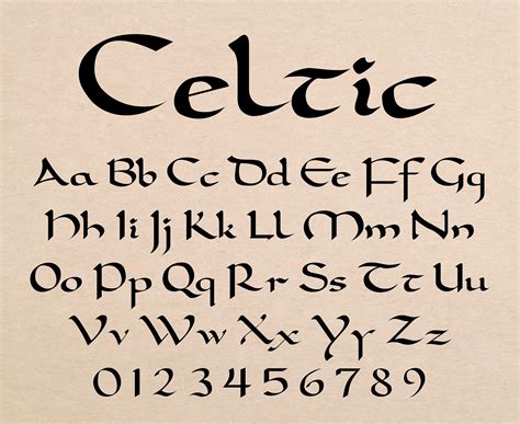 Celtic Script Font