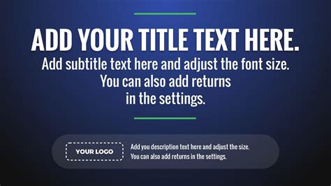 Centered Text and Image Template