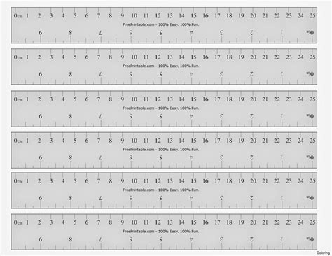 Centimeter-based ruler template with millimeter markings