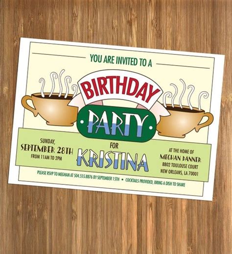 Central Perk Invitation