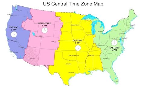 Central Time Zone Map