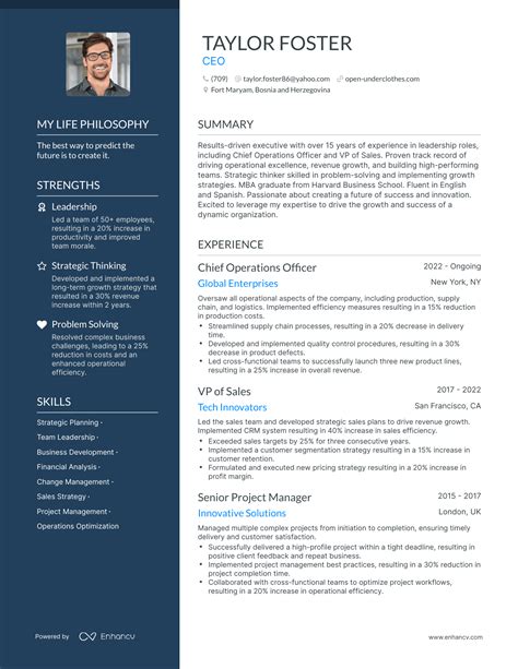 CEO Resume Template