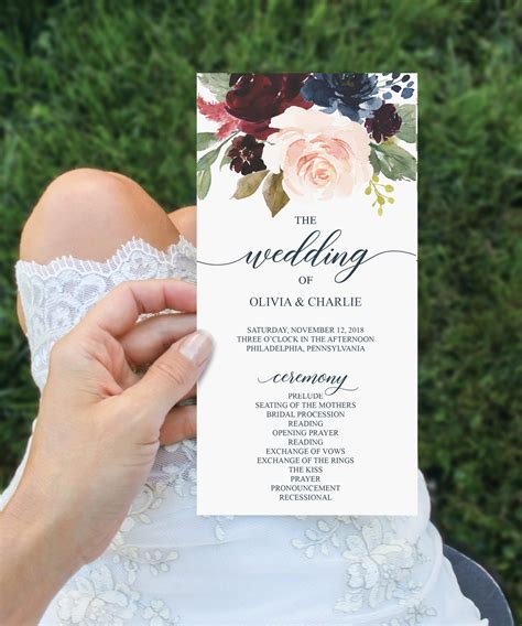 Ceremony Program Design Ideas