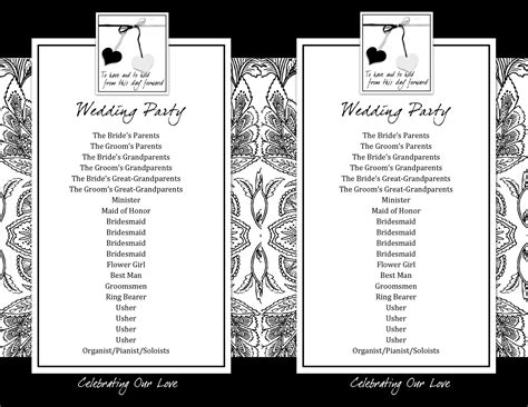 Ceremony Program Templates Free