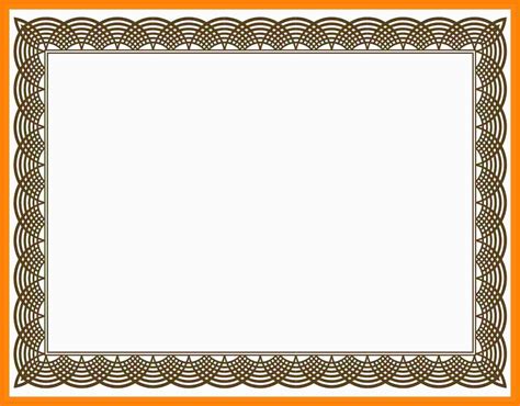 Certificate border template examples