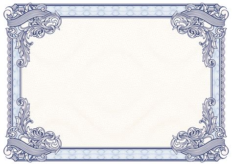 Certificate border template samples