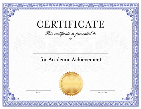 Certificate of Achievement Template