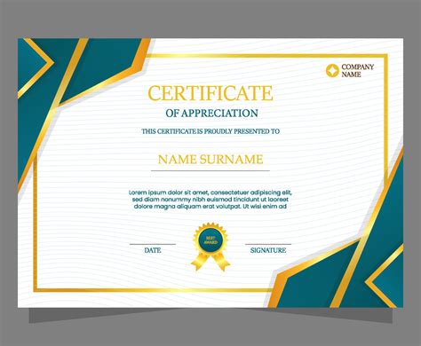 Certificate of Appreciation Template