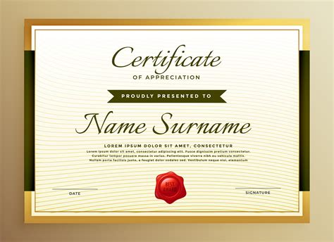 Certificate of Appreciation Template Design