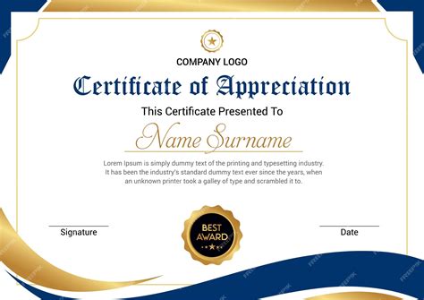 Certificate of Appreciation Templates Gallery