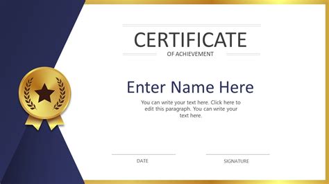 Certificate templates for PowerPoint