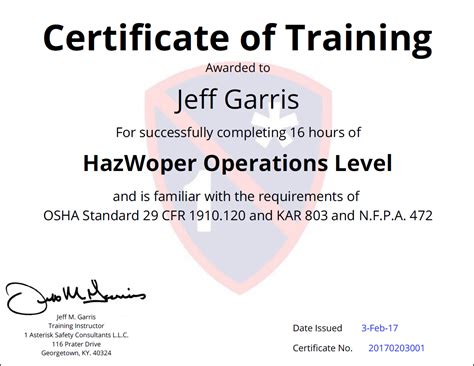 Certification and Training