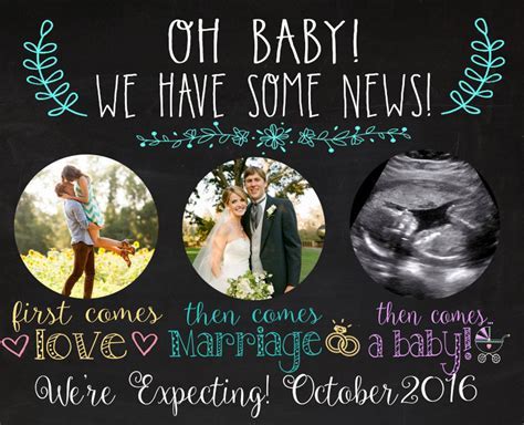 Chalkboard Pregnancy Announcement