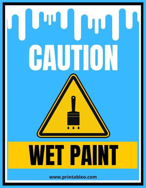 Chalkboard Wet Paint Sign