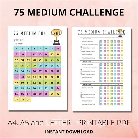 Challenge Tracker Printable 5