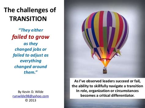 Challenges of Transitioning