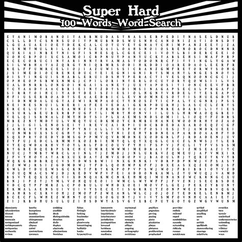 Expert-level word search puzzles