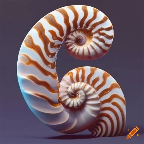 The unique shell of the chambered nautilus