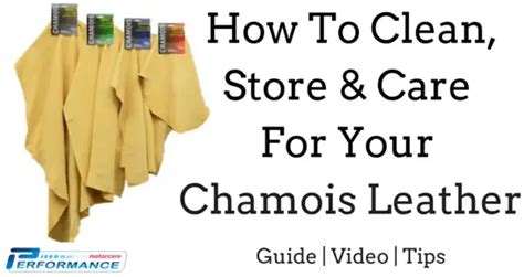 Chamois cloth cleaning tips