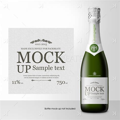 Champagne Bottle Label Template