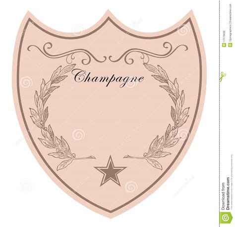 Mini Champagne Bottle Labels Template