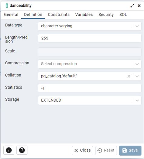 Change Data Type Example