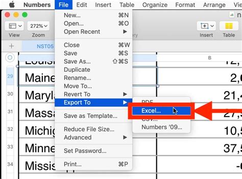 Change file format in Excel on Mac