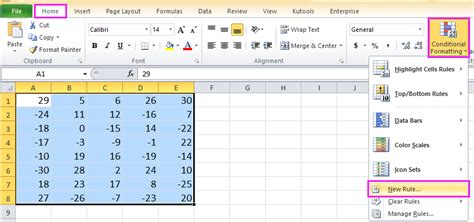 Change Font Color in Excel Based on Cell Value