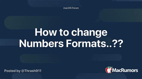 Change Number Format in Excel