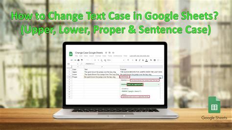 Change Text Case in Google Sheets