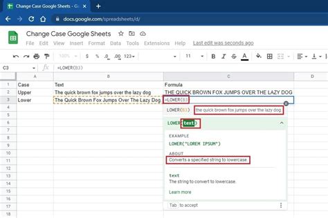 Change Text Case in Google Sheets Tips