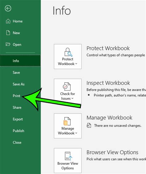 Changing Workbook Options in Excel